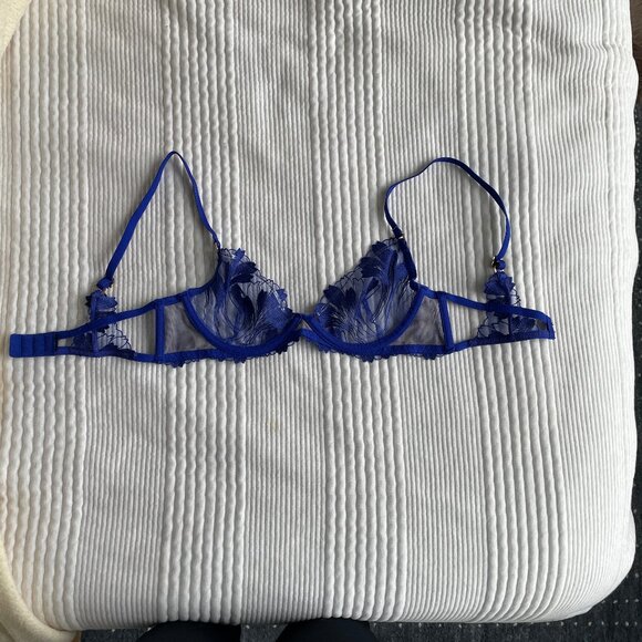 Bluebella Collette Sheer Bra in Electric Blue 30DD - Picture 5 of 8